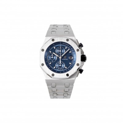 AUDEMARS PIGUET ROYAL OAK OFFSHORE BLUE DIAL WATCH 26237ST.OO.1000ST.01